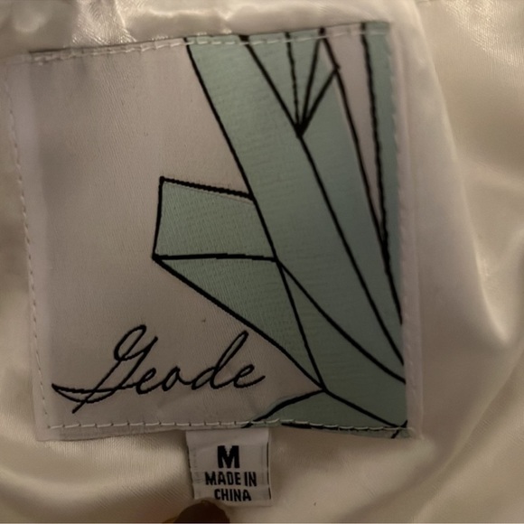 ModCloth Geode white lace dress dress with collar and no sleeves size M - Picture 9 of 11